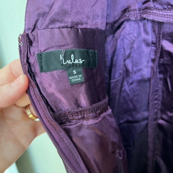 NWOT Enchant My Love Dark Purple V-Neck Long Sleeve Maxi Dress - Picture 8 of 8